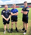 Ryan Dalton, Brandon Wood and Ben Forster train at Salford Red Devils