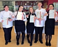 Lauren Salt (second left) and her Hopwood Hall team at the ACF Catering Competition