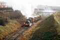 Pug 51218 at Cronkeyshaw, Rochdale with a brake van trip to Whitworth on Sunday 19 February 1967