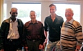 Jack Wilson, second left, with Ralph Farmer, Bobby Cross and Jim Porter at a club reunion a few years past