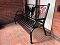 The memorial bench at Mountside View in Shawclough