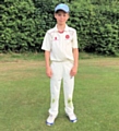 Harry Butterworth representing the Lancashire league u14s cricket team v Wigan 