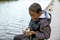 A child fishing