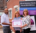 Dr Zahid Mohammed, Adele Hardacre, Practice Manager, Hopwood Medical Centre and Gail Sutcliffe, Co-ordinator, Homeless-Friendly