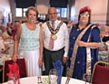 Mayor Mohammed Zaman with Wendy Mottley and Emily Bannister