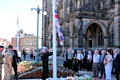 The Deputy Mayor of Rochdale, Councillor Billy Sheerin, raises the flag for Armed Forces Day