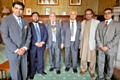 Sohail Ahmed Anjaum Ansari, Business Ambassador of Sahiwal and former President of the Chamber of  Industry and Trade, Solicitor Sohaib Abmed, businessman Mian Mohammad Ashraf Ansari, Adeel Mushtaq, Liaqat Ali and the Mayor of Rochdale  Mohammed Zaman 