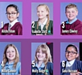 Six candidates for this year’s children’s champion role: Alisha Khan, Isabelle Stott, James Cawley, Millie Connor, Molly Judge, Soha Hussain 