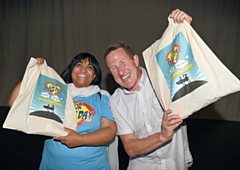 Foster carer Rizwana Baleem and virtual head teacher at Rochdale Council, Christopher Tyler 