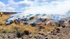 Moorland fire on Winter Hill in Bolton July 2018