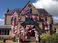 Nutters Restaurant pictured on St George's Day