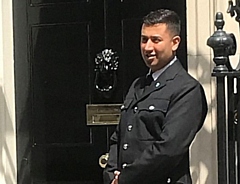 PC Mohammed Nadeem at 10 Downing Street