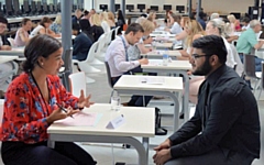 Rochdale Sixth Form College students had mock interviews 