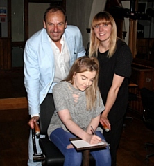 Greg Couzens and Robin Riley with apprentice Megan Walker Steel who has signed up for the academy