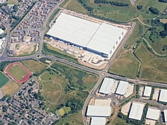 Aerial shot of JD Sports Distribution Centre