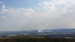 The fire, seen from Wardle