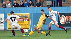 Ben Matthews at Barrow AFC against Lancaster City