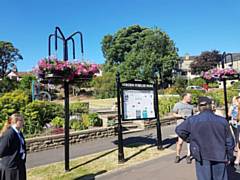 The Friends of Norden Jubilee Park welcoming the RHS Northwest In Bloom judges earlier this year