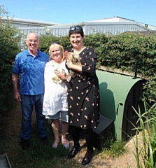 Middleton Rotarian Brendan Hannelly visits the Eco-Chicken Housing at Middleton Technology School 