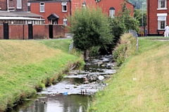 Debris in Hey Brook