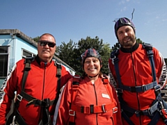 Marie Gibbons, Secretary of Cancer Research UK (Whitworth Committee), her son-in-law, Bill Williams Jr., of ER Williams, and friend, Steve Butterworth