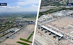 Manchester Airport before and after