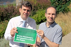 Andy Burnham, Mayor of Greater Manchester and Alex Ganotis, GMCA lead for Green City Region launch the Springboard Report