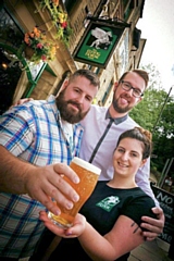 Ben Boothman, bar manager Jon Hudson and assistant bar manager Lucy Jones