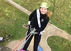 Demi-Lee Mills abseils down Peel Tower for charity