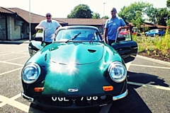 Martyn Butterworth and Bob Daniels with the Rochdale Olympic classic car