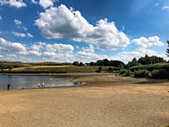 Hollingworth Lake looking dry during the drought in the summer of 2018, the second sunniest year on record