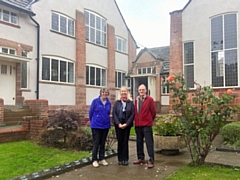 Liz McInnes MP with Christine and Geoffrey Grime from the Edgar Wood Society