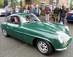 Martyn Butterworth and co-driver Bob Daniels set off in their 1963 Rochdale Olympic classic sports car