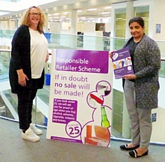 Councillor Sara Rowbotham with Najma Tayab, Trading Standards Senior Officer 