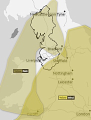 Wind and rain affecting the North West 