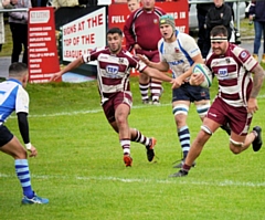 Sean Needham tries a break through - Rochdale RUFC