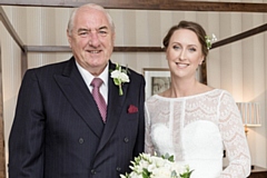 Tristan with daughter Nichola on her wedding day