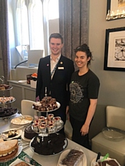 Town Hall staff, Luke and Brooke, at the bake sale