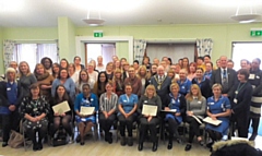 Some of the health and social care professionals who completed Springhill Hospice's Palliative Care Education Passport Programme