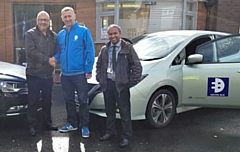 David Gee from Electric Blue (middle) with Rochdale Borough Council licensing officers