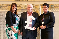 Council Leader Allen Brett with Elizabeth McKenna, Assistant Director at STAR Procurement (left) and Lorraine Cox, Director of STAR Procurement, in Stockport