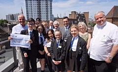 Brian Bennion (back centre) with some of his school pupils