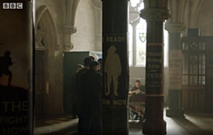 The army recruitment centre in Rochdale town hall's reception area