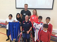 Anna Jackson, the former Paralympian, at Hamer Community Primary School