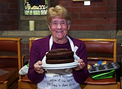 Chocolate cake at St Andrew's autumn fair 