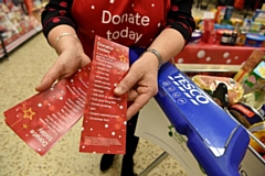 Customers are invited to give long-life food to support the work of charities, the Trussell Trust and FareShare, helping people who cannot afford to feed themselves and their families