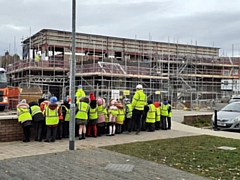 St. Mary's CE Primary school visiting the new Kirkholt health centre which will be built by spring 2020