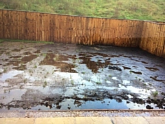 One of the Greenbooth Village gardens after rainfall in October