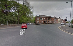 The junction of Roch Valley Way, Sandy Lane and Bury Road 