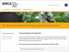 Online consultation for the Greater Manchester Spatial Framework